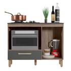 Cozinha Compacta Fit 12 Portas Com Balcão Cooktop - Nicioli