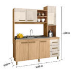 Cozinha Compacta Florence Mapi Móveis 6 Portas E 3 Gavetas -