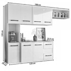 Cozinha Compacta Francis 7 Portas 2 Gavetas Branco - Pnr Móve