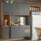 Cozinha Compacta Francis 7 Portas 2 Gavetas Carvalho Rústico/