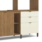 Cozinha Compacta Frow Ii 5 Pt 3 Gv Freijó E Off White 215 Cm