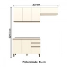 Cozinha Compacta Genius 7 Portas 2 Gavetas 100% Mdf Off White