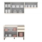 Cozinha Compacta Genius 7 Portas 2 Gavetas 100% Mdf Off White