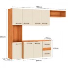 Cozinha Compacta Gianna 7 Portas 2 Gaveta Cinamomo/off White