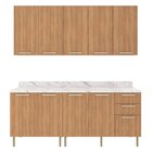 Cozinha Compacta Girassol 200cm Com Tampo, 4 Peças, 9 Portas