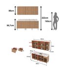 Cozinha Compacta Girassol 200cm Com Tampo, 4 Peças, 9 Portas