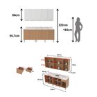 Cozinha Compacta Girassol 200cm Com Tampo, 4 Peças, 9 Portas