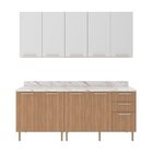 Cozinha Compacta Girassol 200cm Com Tampo, 4 Peças, 9 Portas