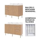 Cozinha Compacta Girassol 200cm Com Tampo, 4 Peças, 9 Portas