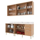 Cozinha Compacta Girassol 200cm Com Tampo, 4 Peças, 9 Portas