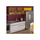 Cozinha Compacta Glamy Carol Branco E Amarelo - Madesa