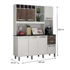 Cozinha Compacta Granada 7 Pt 2 Gv Branca E Castanho