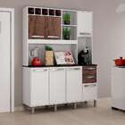 Cozinha Compacta Granada 7 Pt 2 Gv Branca E Castanho