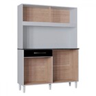 Cozinha Compacta Grazi 120 Cm 4 Portas 1 Gaveta Branco/preto