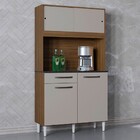 Cozinha Compacta Grazi 4 Portas 1 Gaveta Castanho/off White -