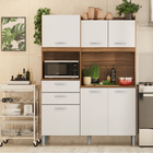 Cozinha Compacta Harmonia 6 Portas 2 Gavetas Amêndola Touch B