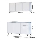Cozinha Compacta Helena 120 Cm Helena 6 Portas 2 Gavetas Bran