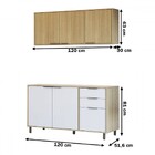 Cozinha Compacta Helena 120 Cm Helena 6 Portas 2 Gavetas Cast