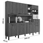 Cozinha Compacta Hortelã 8 Portas 2 Gavetas Évora Rústico/off