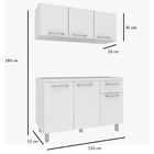 Cozinha Compacta Iara 6 Portas 1 Gaveta Mdp Branco