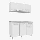 Cozinha Compacta Iara 6 Portas 1 Gaveta Mdp Branco