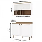 Cozinha Compacta Iluminata 3 Portas 100% Mdf Branco - Genialf