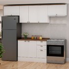 Cozinha Compacta Iluminata 7 Portas 3 Gavetas 100% Mdf Branco