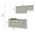 Cozinha Compacta Iluminata 8 Pt 4 Gv Mint E Ébano