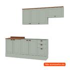 Cozinha Compacta Iluminata 8 Pt 4 Gv Mint E Ébano