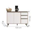 Cozinha Compacta Inglewood 6 Peças Cappuccino Off-white