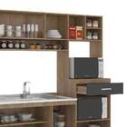 Cozinha Compacta Inova Ii Com 9 Portas - Carvalho/grafite