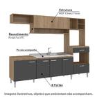 Cozinha Compacta Inova Iii Com 8 Portas - Carvalho/grafite