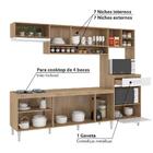 Cozinha Compacta Inova Iii Com 8 Portas E Tampo - Carvalho/b