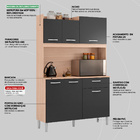 Cozinha Compacta Iris 6 Portas E 1 Gaveta - Demóbile