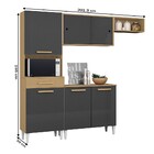 Cozinha Compacta Isabelle 6 Portas 1 Gaveta Atacama/grafite -