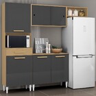 Cozinha Compacta Isabelle 6 Portas 1 Gaveta Atacama/grafite -