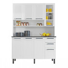 Cozinha Compacta Itatiaia Florença 140 Em Aço 8 Portas 2 Gave