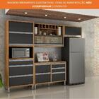 Cozinha Compacta Jade 8 Portas 3 Gavetas Carvalho/grafite - C