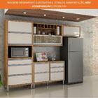 Cozinha Compacta Jade 8 Portas 3 Gavetas Carvalho/off White -
