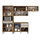 Cozinha Compacta Jade 8 Portas 3 Gavetas Carvalho/off White -