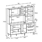 Cozinha Compacta Jade Para Pia 7 Portas Nogal/arena - Kit's P