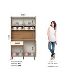 Cozinha Compacta Jasmine 105 Cm Espresso Móveis Nature E Off