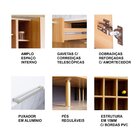 Cozinha Compacta Jasmine 200cm Com Tampo, 4 Peças, 9 Portas E