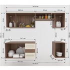 Cozinha Compacta Julia 7 Portas 2 Gavetas Castanho/off White