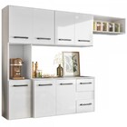 Cozinha Compacta Juliete 7 Portas 2 Gavetas Branco - Nicioli