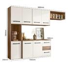 Cozinha Compacta Juliete 7 Portas 2 Gavetas Carvalho Rústico/