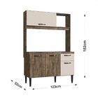 Cozinha Compacta Katy 4 Portas 1 Gaveta Itauba/off White - Ir