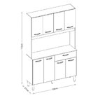 Cozinha Compacta Kit Cassia 8 Portas 1 Gaveta Poquema