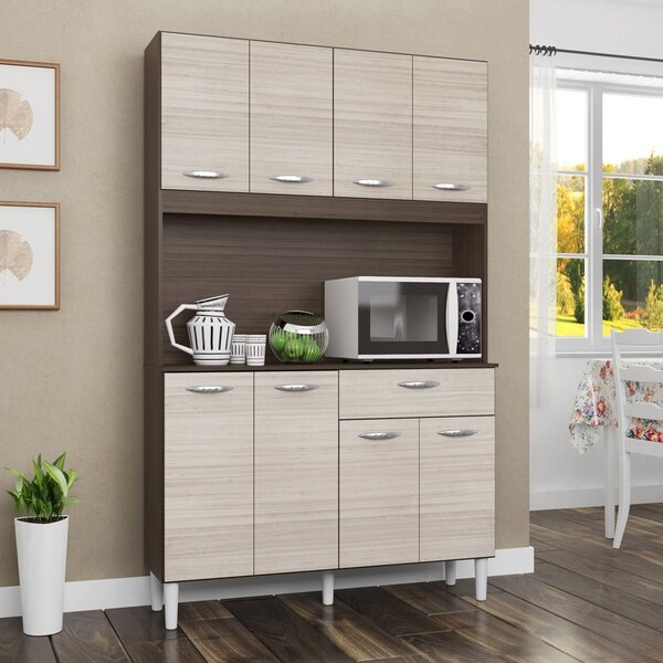 Cozinha Compacta Kit Cassia 8 Portas 1 Gaveta Poquema