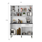 Cozinha Compacta Kit Gabi 8 Portas 1 Gaveta Poliman